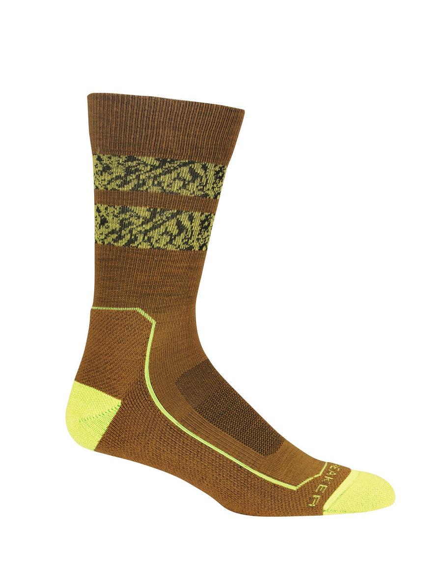 Clove / Shine Icebreaker Merino Hike+ Light Crew Natural Summit Men's Socks | AU 1007VRWD